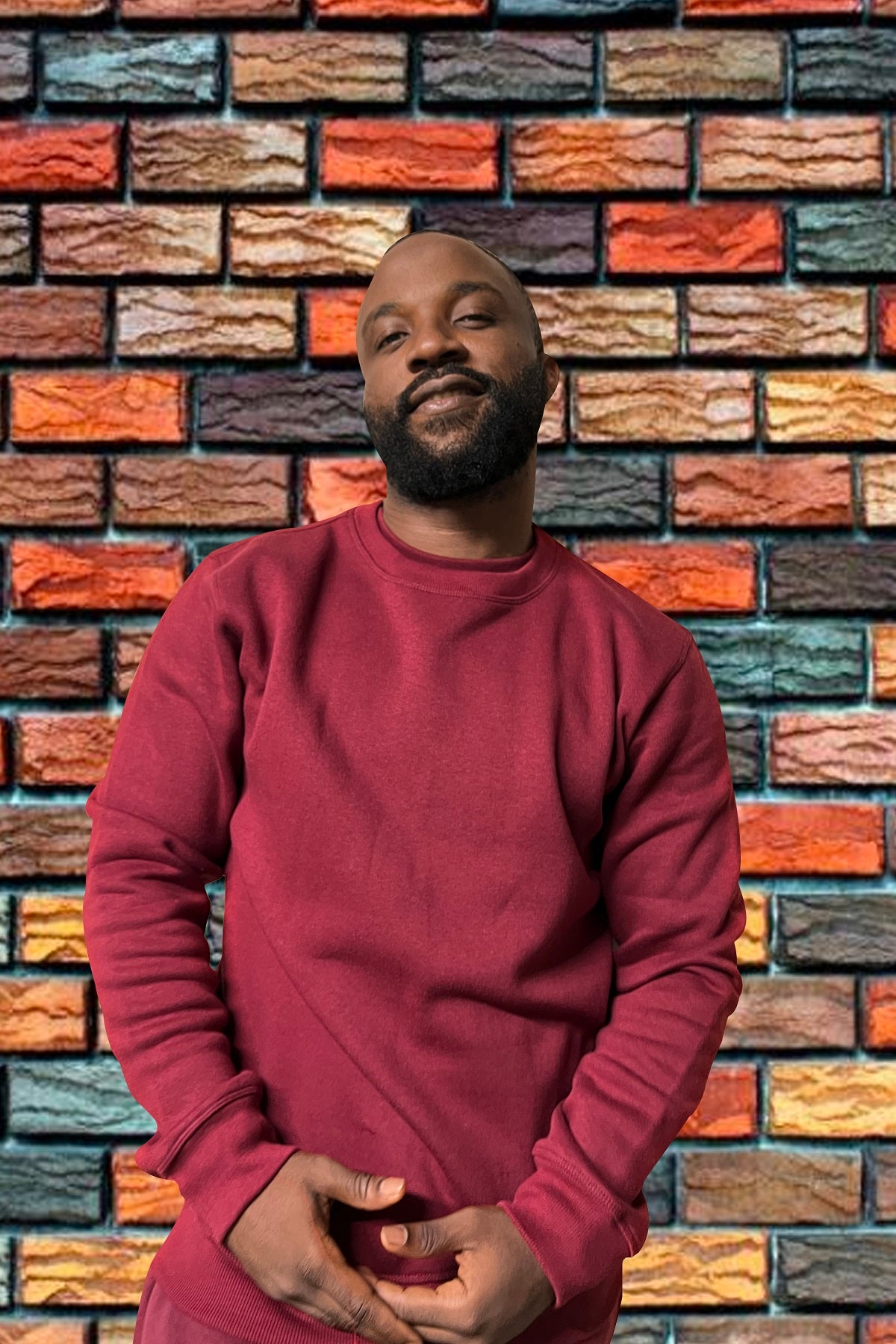 Essential crew neck SweatShirt - Burgundy