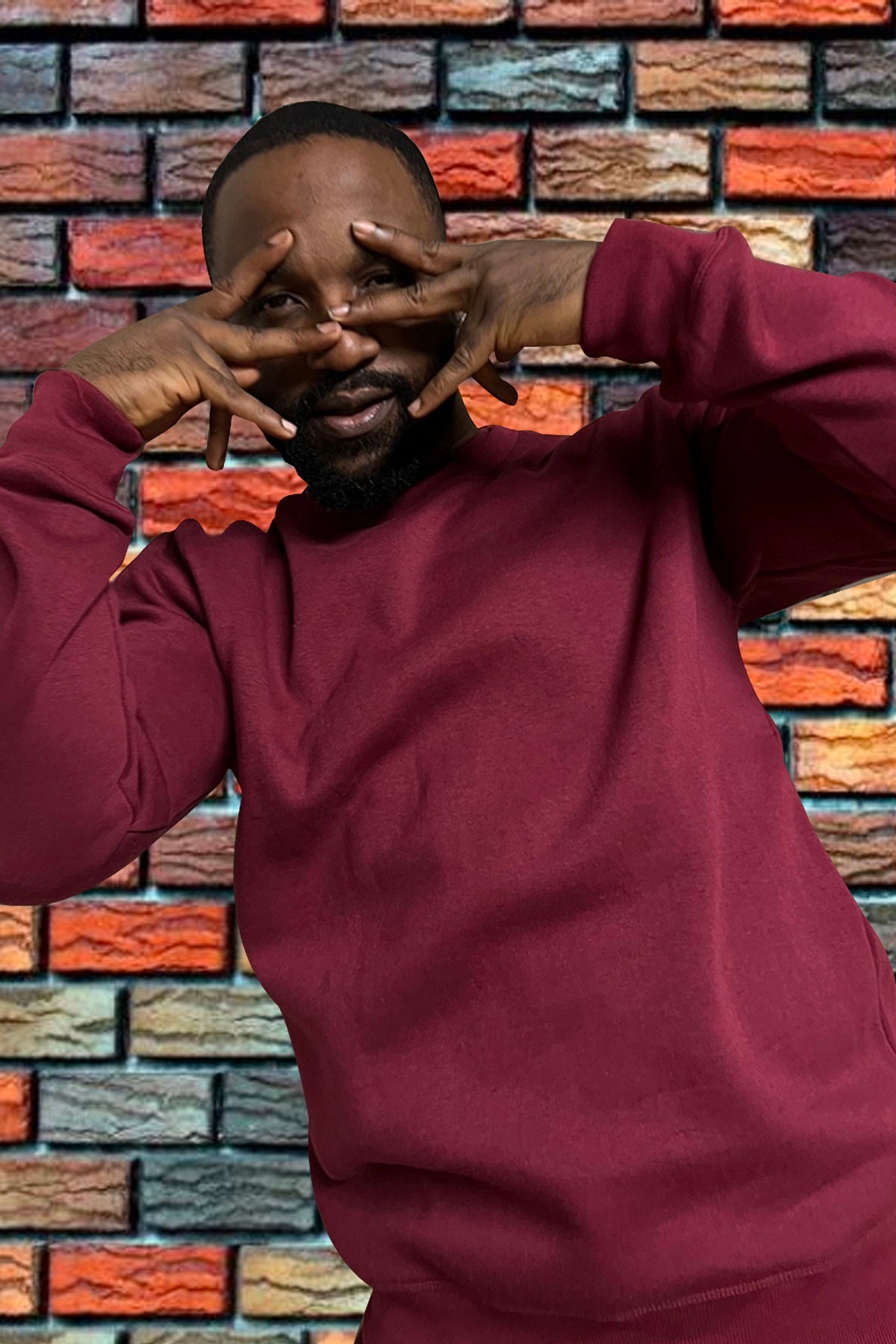 Essential crew neck SweatShirt - Burgundy