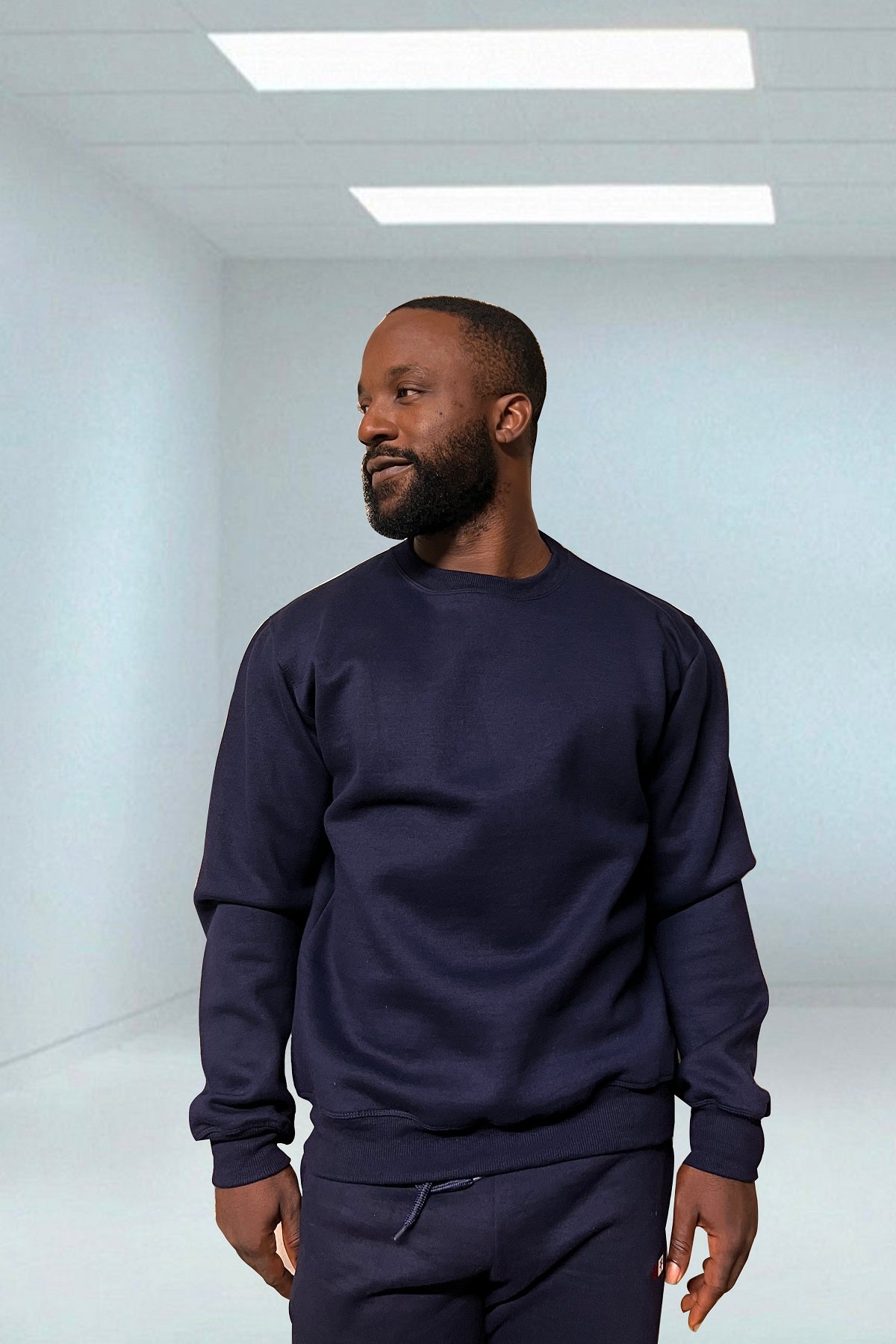 Essential crew neck SweatShirt - Navy Blue