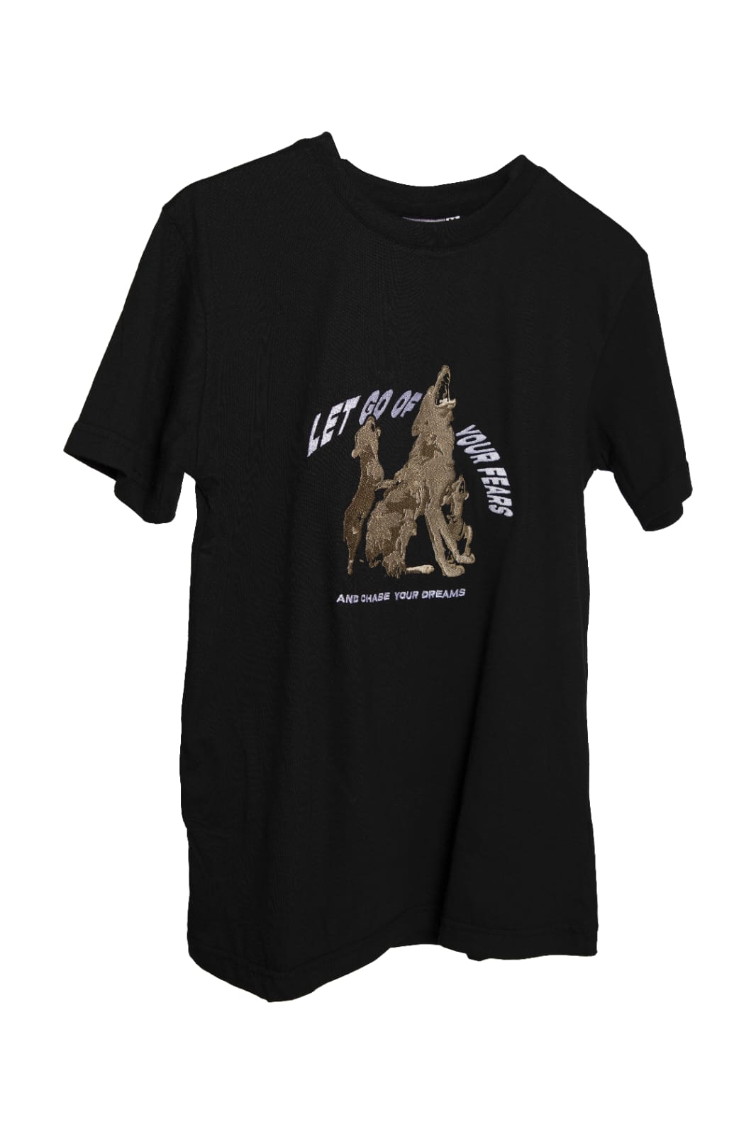 Wolf Design T Shirt - Black