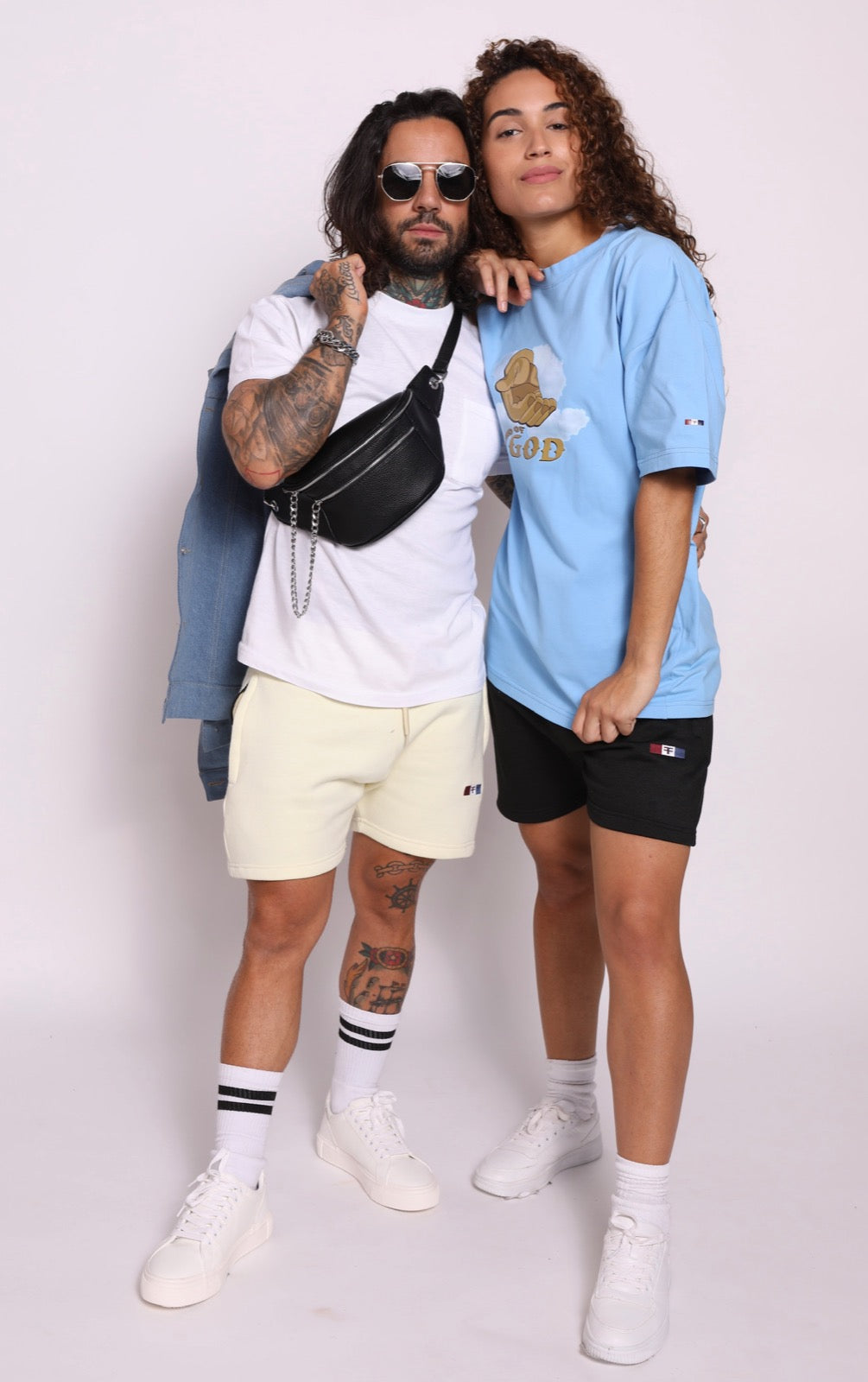 Hand of God T Shirt - Light Blue