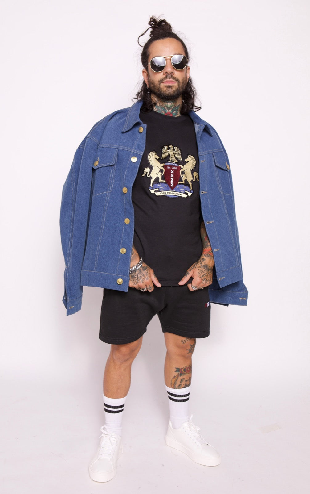 Oversized Wolf Embroidery Jacket
