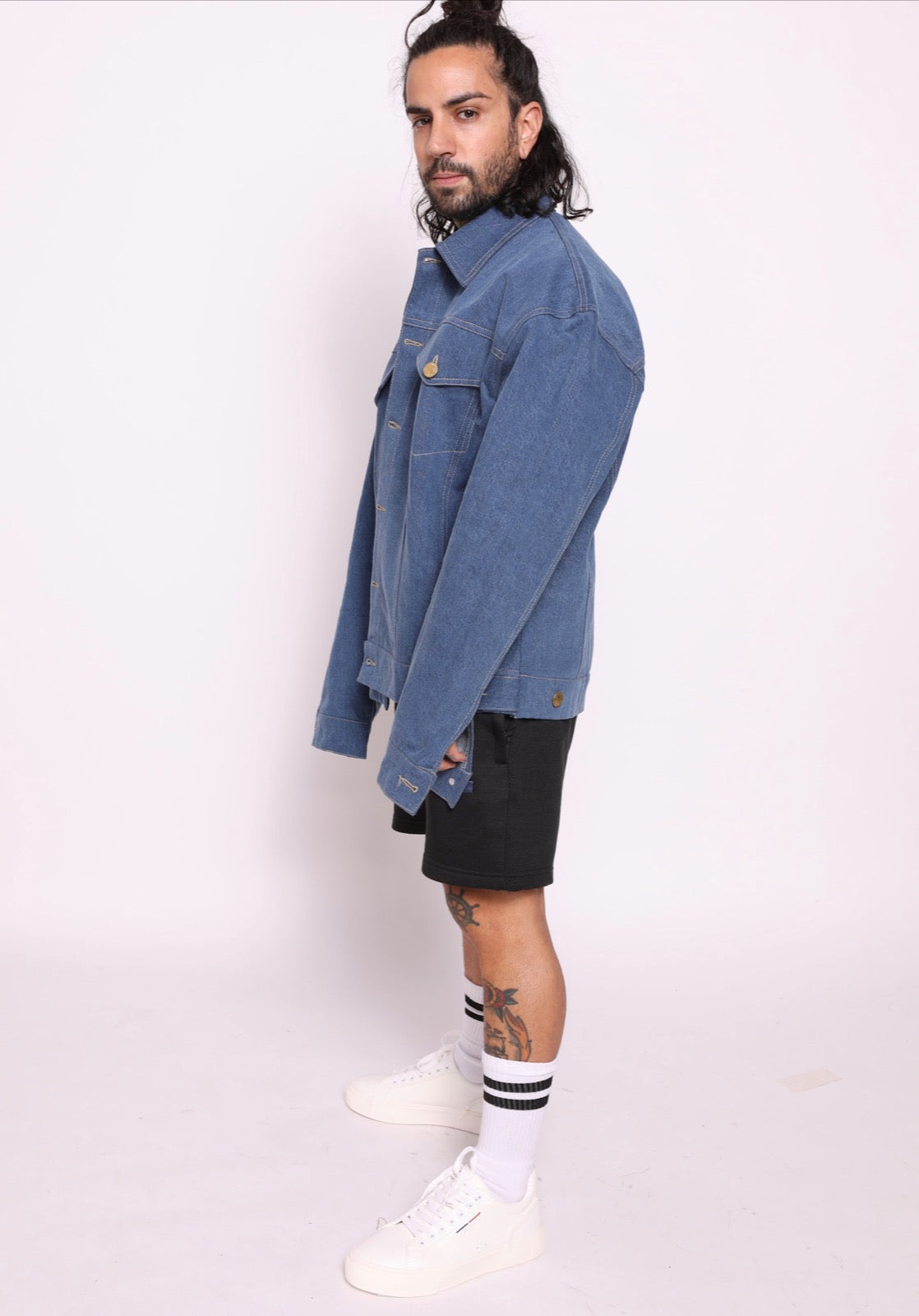 Oversized Wolf Embroidery Jacket