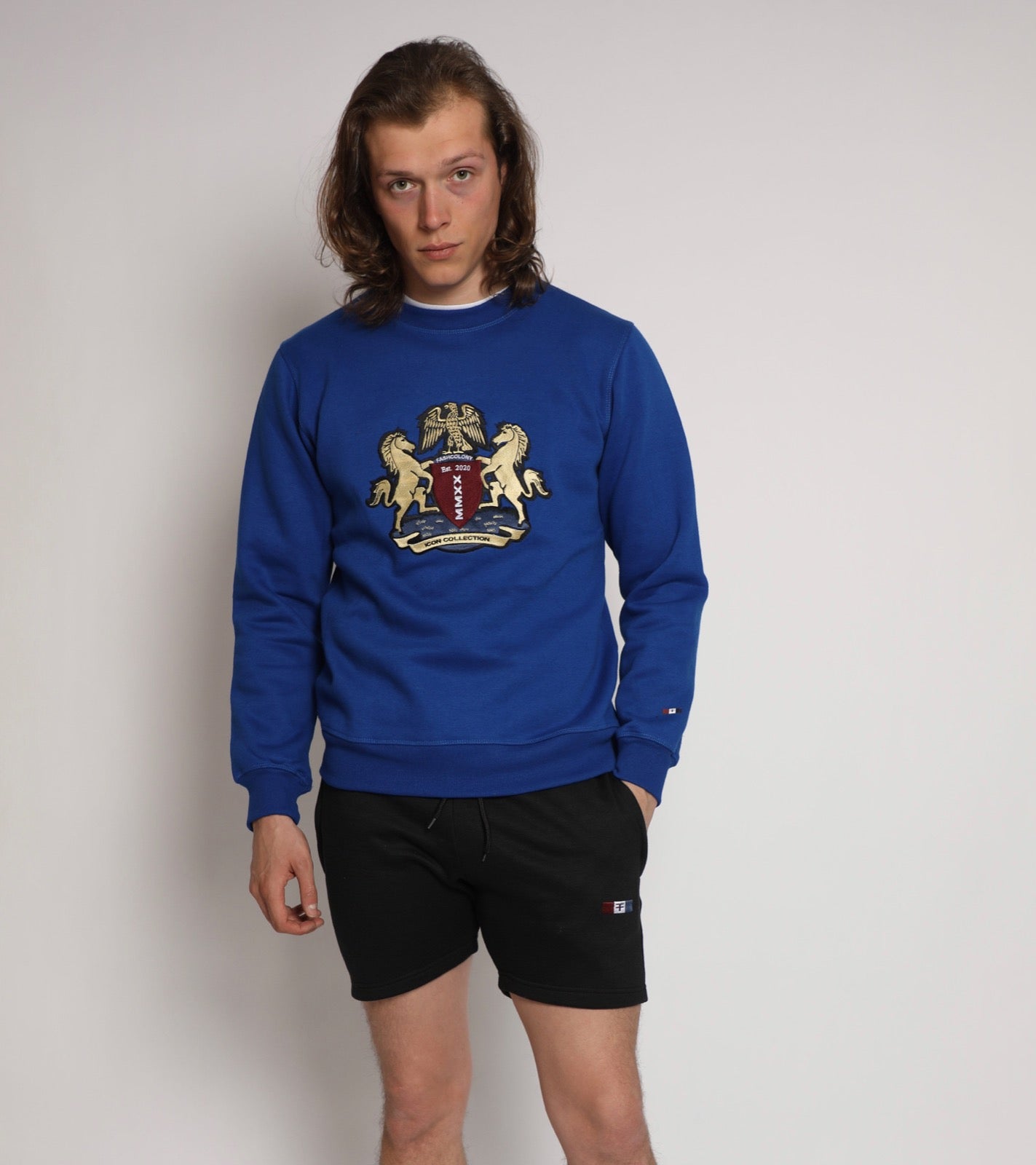 Crew neck SweatShirt - Electric Blue