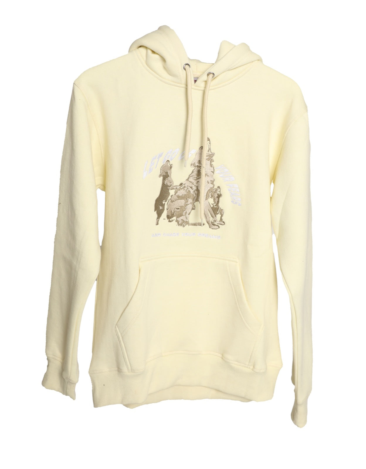 Wolf hoodie Sweatshirt- Light Yellow