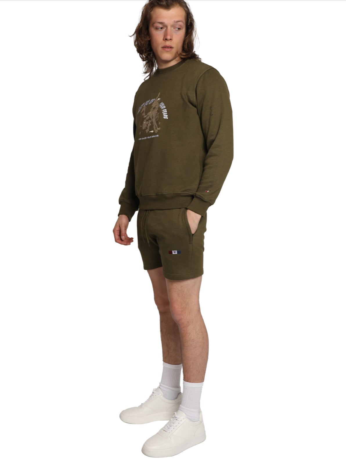 Wolf slogan Sweatshirt- Green