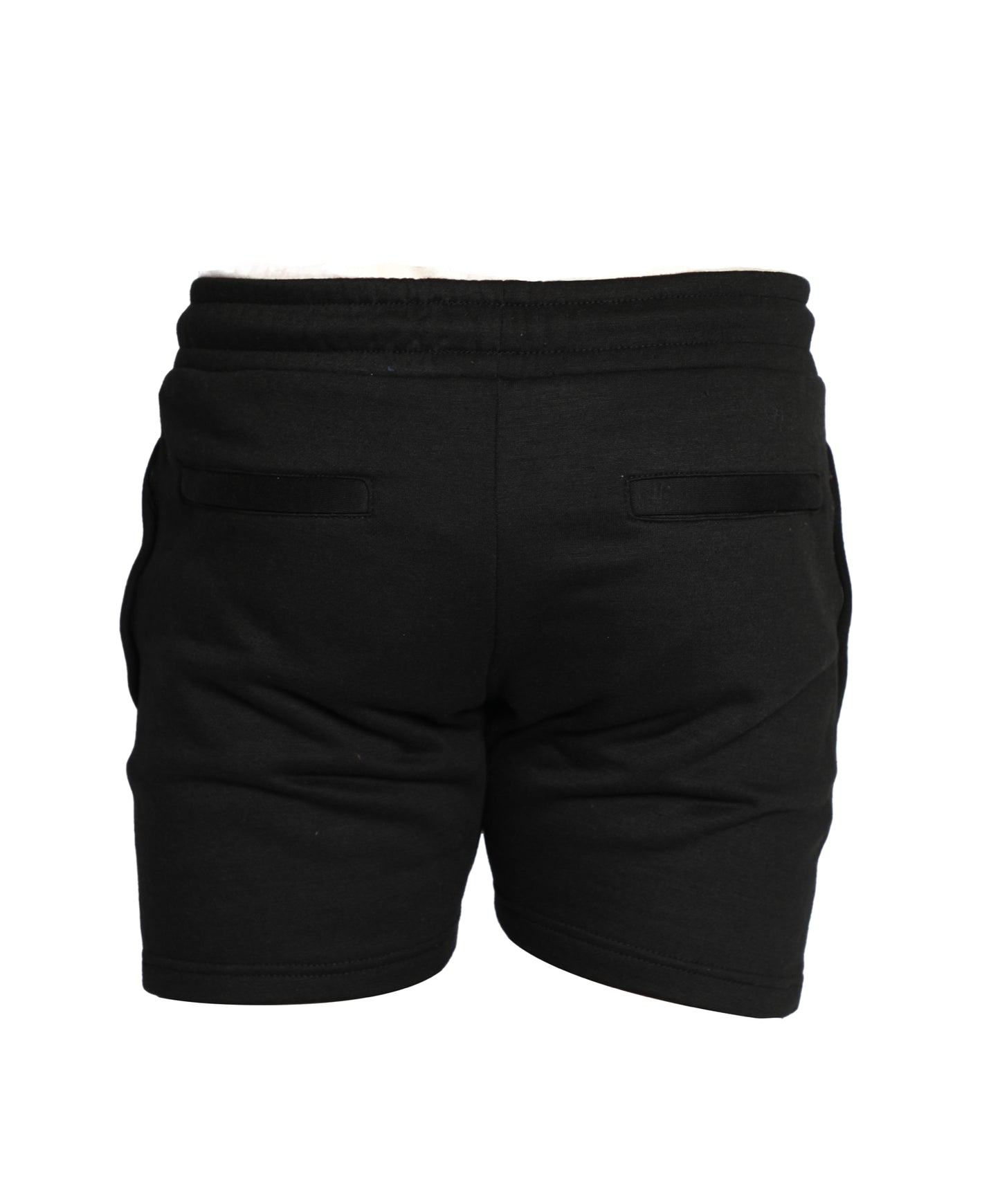 tapered fit zipper short - Black
