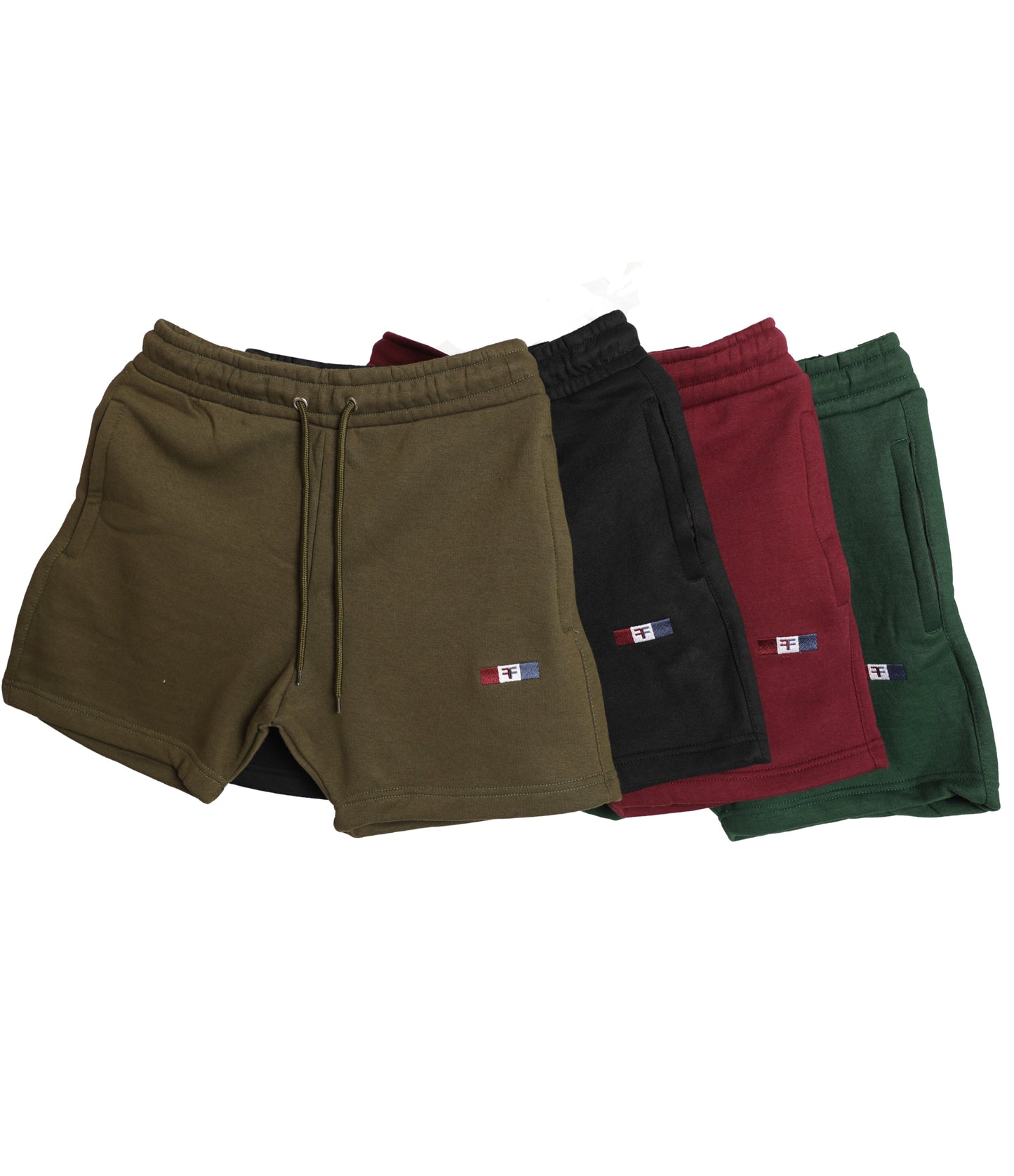 tapered fit zipper short - Green